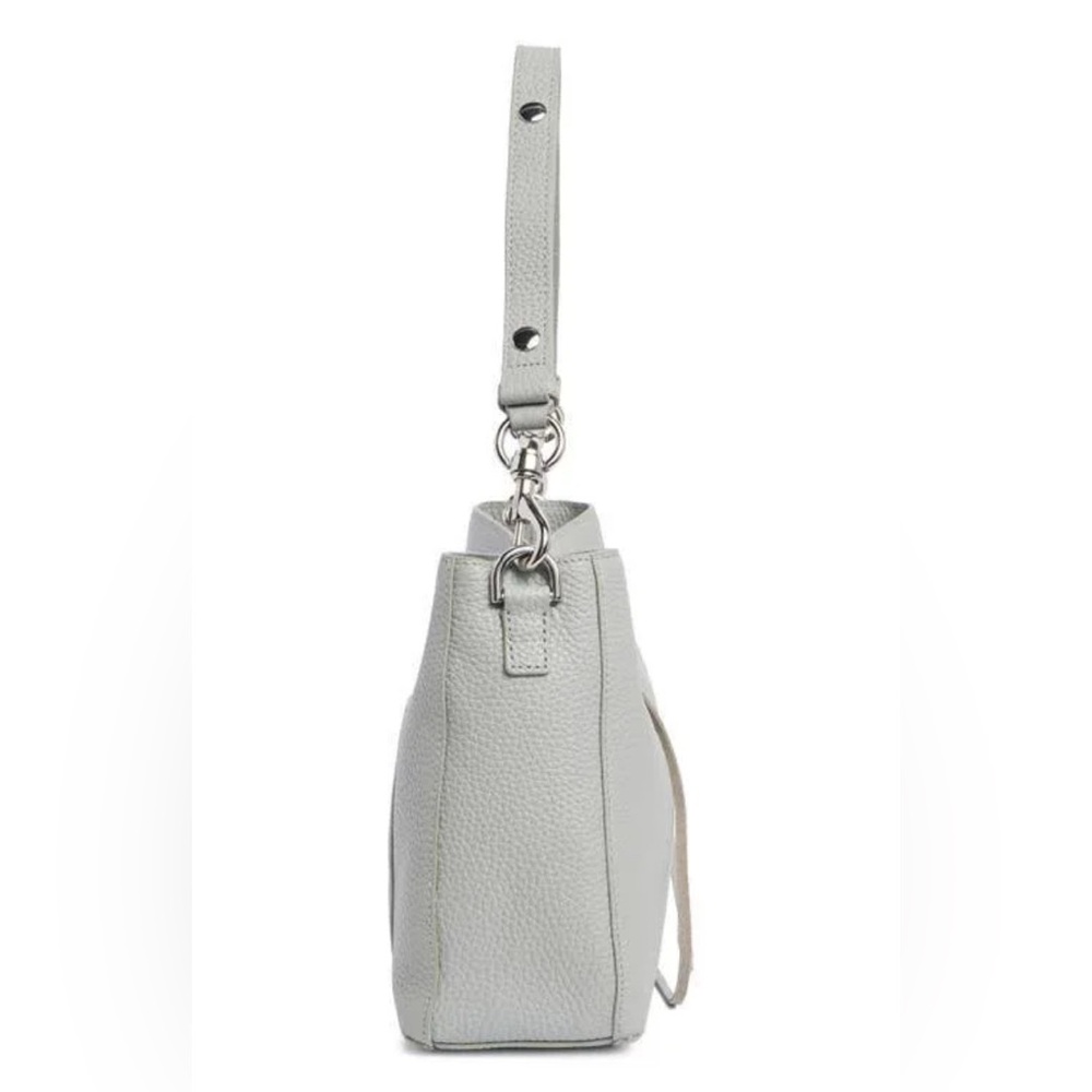 Rebecca Minkoff Darren East West Elegant Gray Leather Shoulder Bag in Dove - Picture 2 of 6